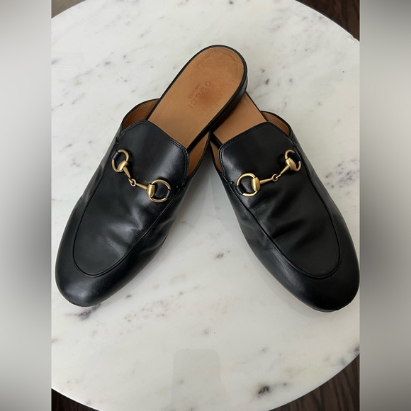 Gucci Black Leather Princetown Mules - Picture 5 of 11